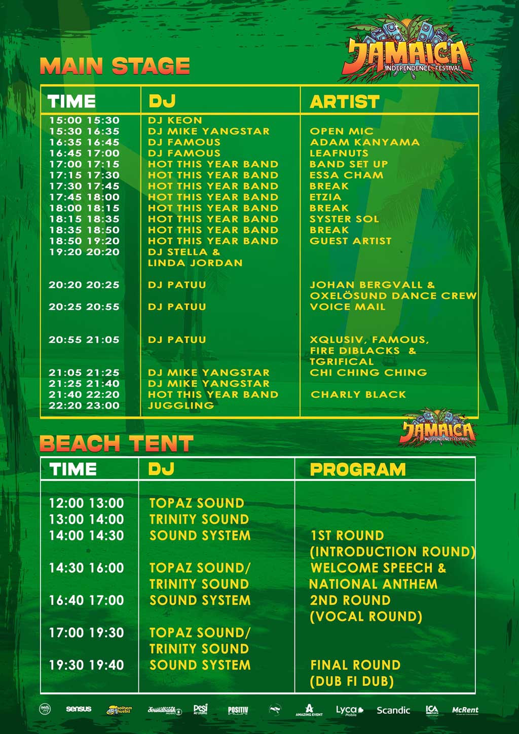 Schedule – Jamaica Festival